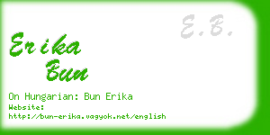 erika bun business card